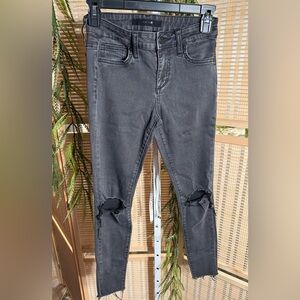 Joe's Jeans Charcoal Distressed Skinny Jeans Size 24